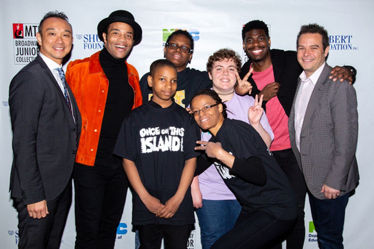 Lucius Young, James Harkness, Jawan M. Jackson, Peter Avery, and student performers at 