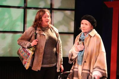 Bernadette (Rosie Frater) and Scottie (Trish DeBaun) in This Random World Photo