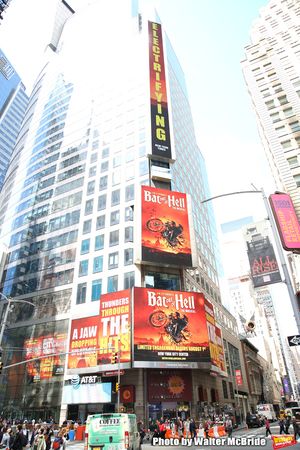 Jim Steinman's "Bat out of Hell - The Musical" Box Office Ticket Sale launch with Bus and Billboard in Times Square on May 15, 2019 in New York City.
@ BroadwayWorld Jim Steinman's "Bat out of Hell - The Musical" Box Office Ticket Sale launch with Bus Photo