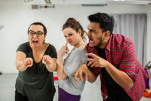 Fifi Garfield, Naomi Gray, Nadeem Islam Photo