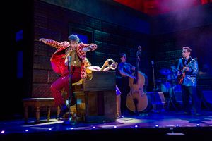 Taylor Gray, Callee Miles, Jason Cohen, Anthony Genovesi (drums), Morgan Bernhard @ BroadwayWorld Taylor Gray, Callee Miles, Jason Cohen, Anthony Genovesi (drums), Morgan Bernhard Photo