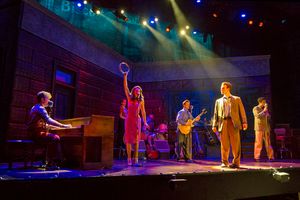 Taylor Gray, Jason Cohen (rear), Callee Miles, Morgan Bernhard, John Glowacki (rear), Alessandro Gian Viviano
@ BroadwayWorld Taylor Gray, Jason Cohen (rear), Callee Miles, Morgan Bernhard, John Glowacki (rear), Photo