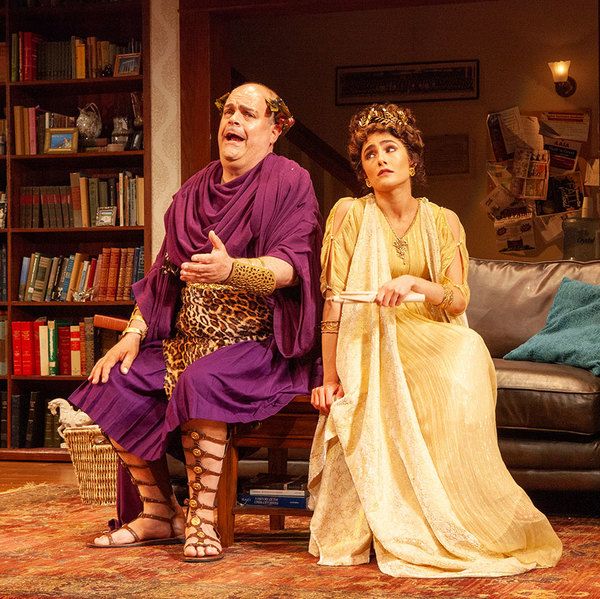 Brad Oscar as Dionysus and Jessie Cannizzaro Photo