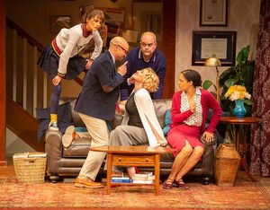 Jessie Cannizzaro as Thalia, Jevon McFerrin as Ralph, Steffanie Leigh as Brooklyn, Brad Oscar as Dionysus, and Shay Vawn as Daphne @ BroadwayWorld Jessie Cannizzaro as Thalia, Jevon McFerrin as Ralph, Steffanie Leigh as Brooklyn, Br Photo