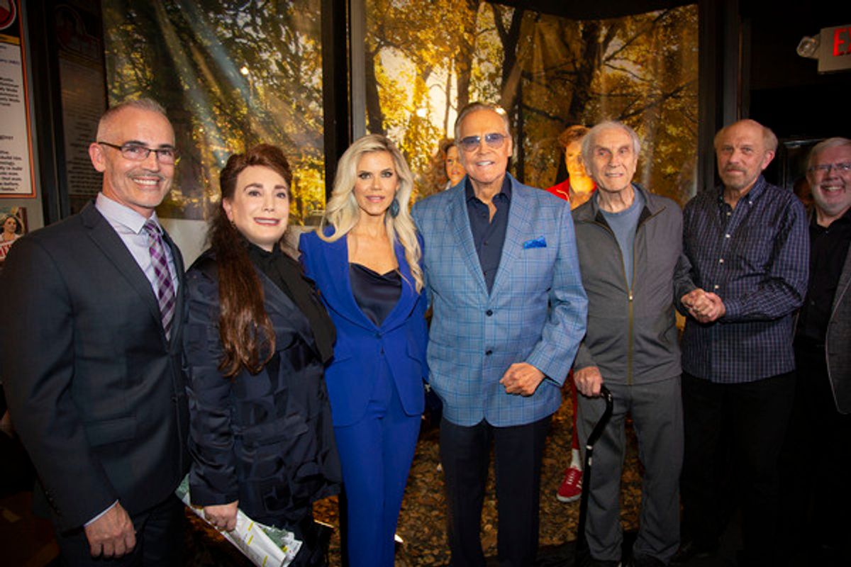 Councilman Mitch O'Farrell, Donelle Dadigan, Faith Majors, Lee Majors, Peter Mark Richman, Kenneth Johnson and Leonard Maltin at 