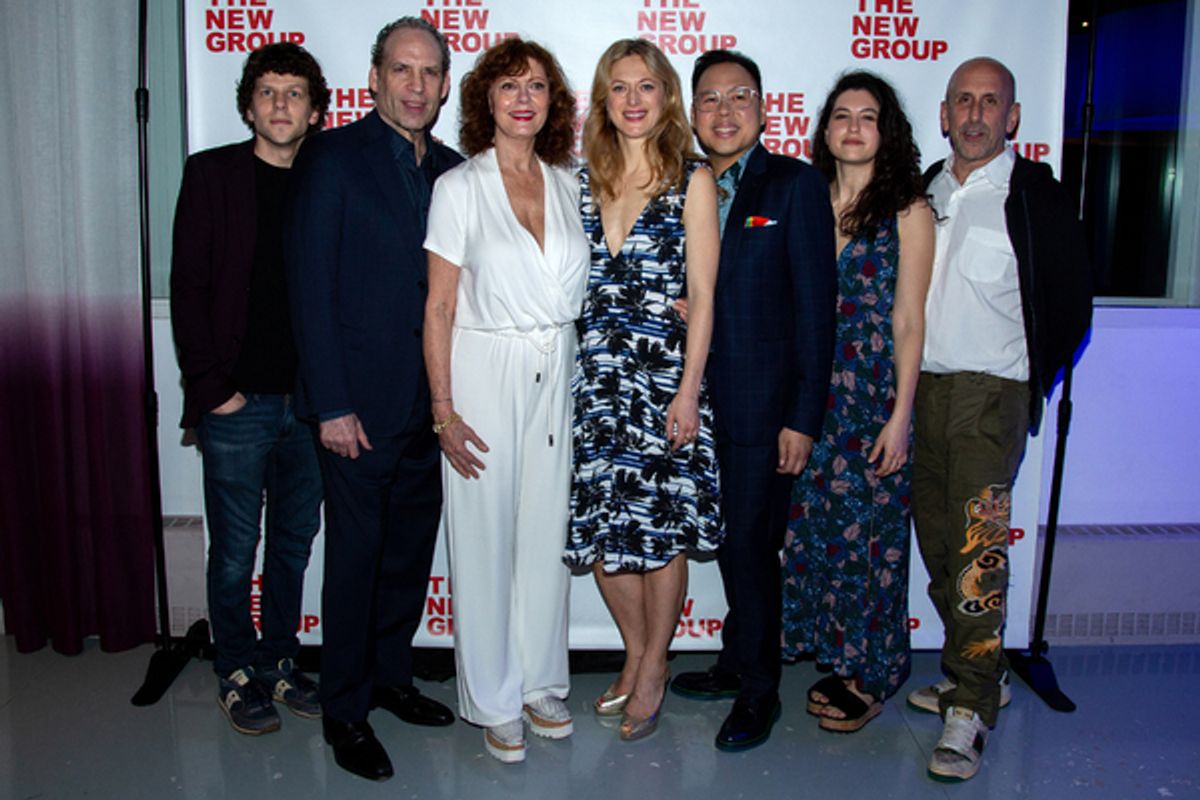 Jesse Eisenberg, Daniel Oreskes, Susan Sarandon, Marin Ireland, Nico Santos, Tedra Millan, Scott Elliott at 