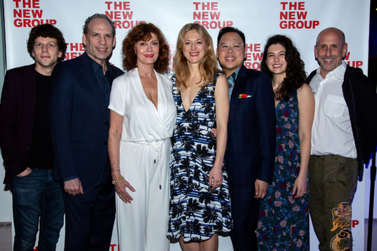 Jesse Eisenberg, Daniel Oreskes, Susan Sarandon, Marin Ireland, Nico Santos, Tedra Millan, Scott Elliott at 
