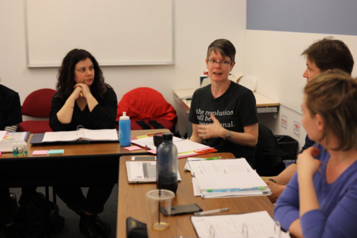 Three Musketeers: 1941 rehearsals with co-director Michole Biancosino and playwright Megan Monaghan Rivas    Photo credit: Natalie Nankervis     at 