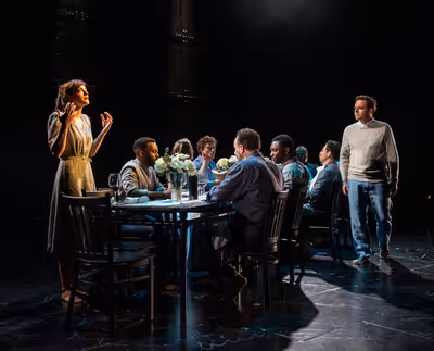 Abby Pierce (left), Patrick Mulvey (far right) and the cast of The Adventures of Augi Photo