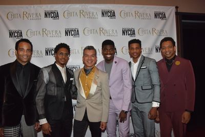 Sergio Trujillo and the Cast of Aint Too Proud to Beg that includes-James Harkness, E Photo