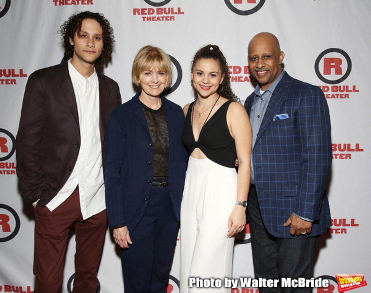 Trey Santiago, Jeannie Santiago, Lily Santiago and Ruben Santiago-Hudson at 