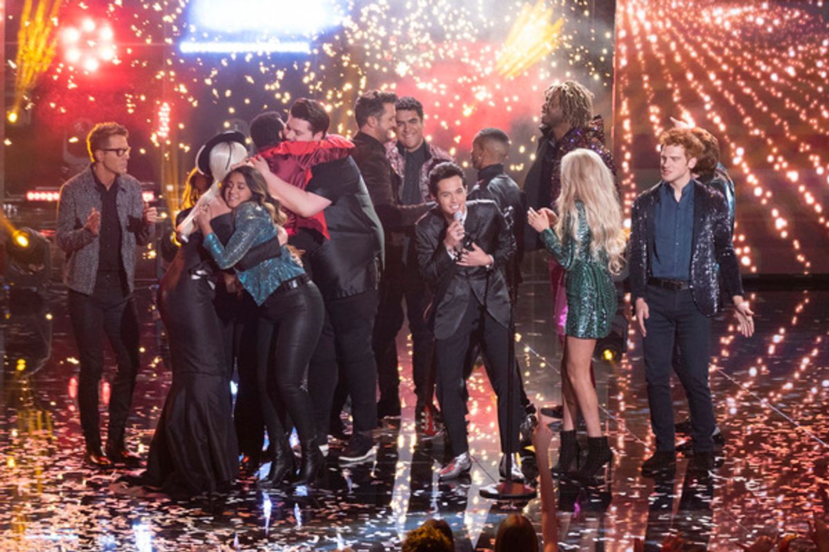 BOBBY BONES, KATY PERRY, ALYSSA RAGHU, LIONEL RICHIE, WADE COTA, LUKE BRYAN, ALEJANDRO ARANDA, LAINE HARDY, DIMITRIUS GRAHAM, UCHE, LACI KAYE BOOTH, JEREMIAH LLOYD HARMON at 