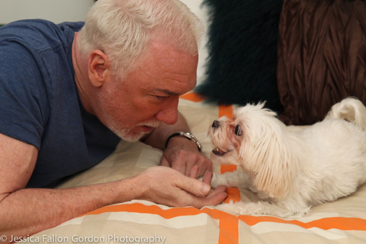 Tails of Broadway: Tony Nominee Patrick Page Poses with Georgie!  Image