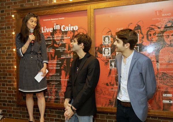 A.R.T. Terrie and Bradley Bloom Artistic Director Diane Paulus toasts Daniel Lazour a Photo