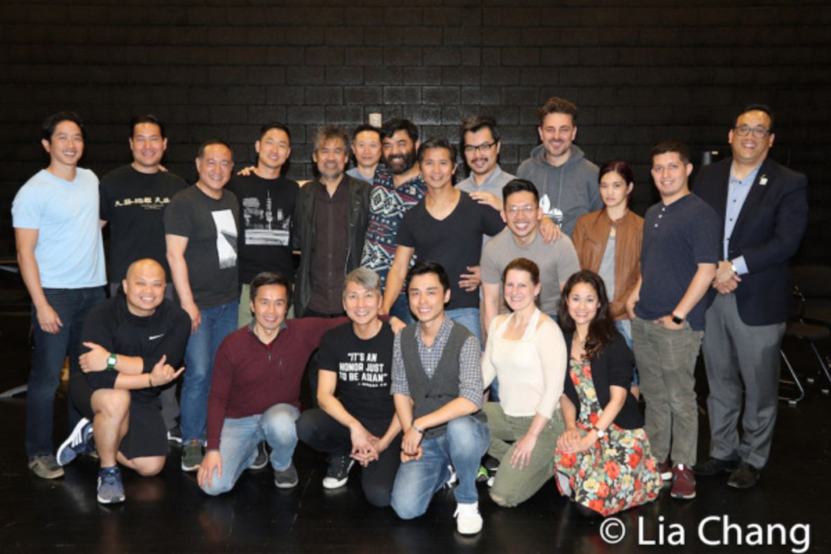 (May 6, 2019) 1st Row: Viet Vo, Steven Eng, Jason Ma, Jonny Lee, Jr., Kristen Lee Rosenfeld, Ali Ewoldt. 2nd Row: Eric Elizaga, Darren Lee, Alan Muraoka, Daniel May, David Henry Hwang, Joseph Steven Y at 