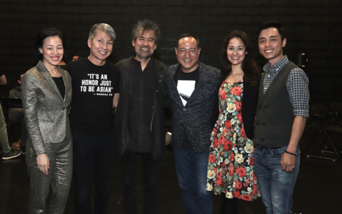 (May 6, 2019) Lia Chang, Jason Ma, David Henry Hwang, Alan Muraoka, Ali Ewoldt, Jonny Lee, Jr. at 