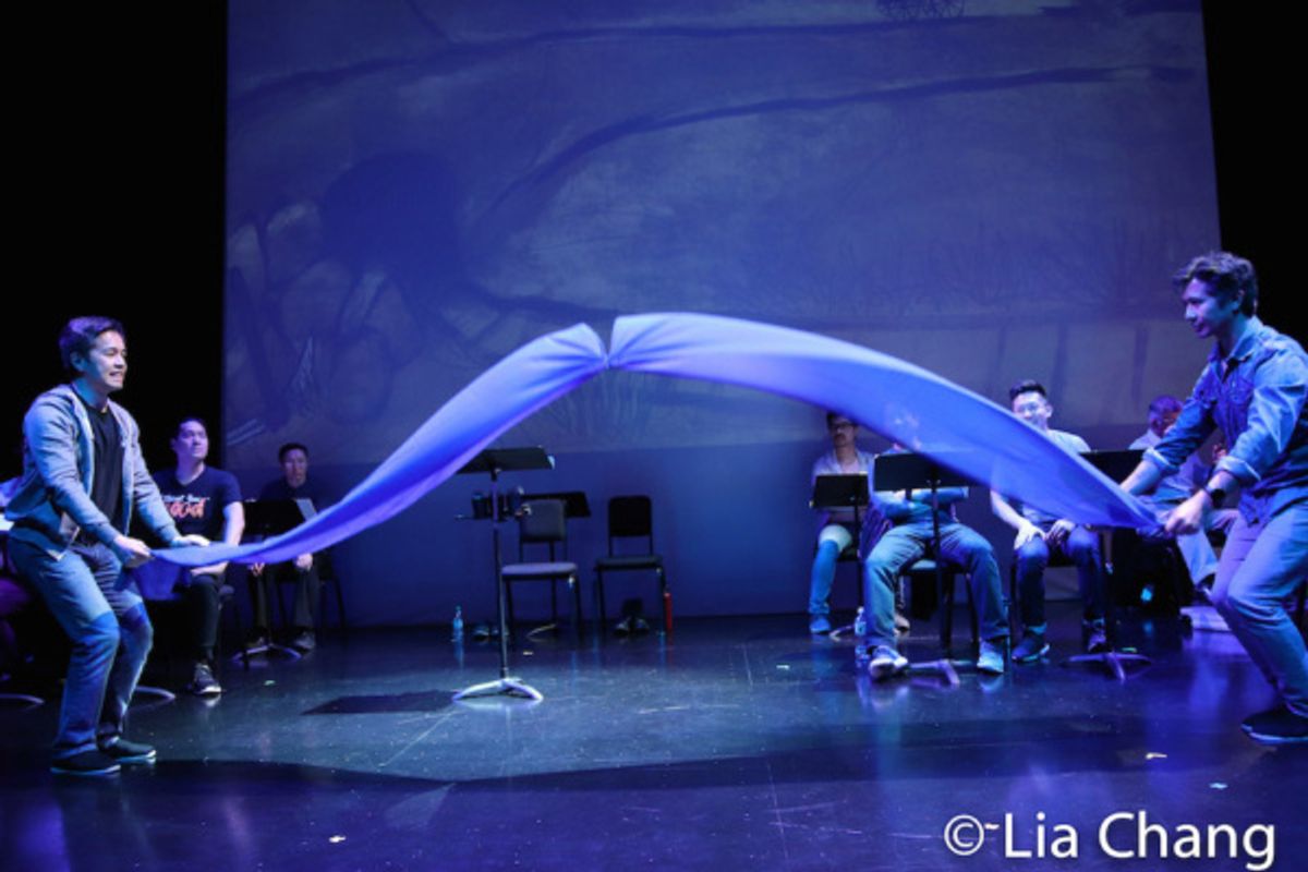 Steven Eng and Eric Bondoc in rehearsal at 