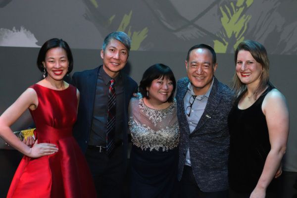 Lia Chang, Jason Ma, Ann Harada, Alan Muraoka and Kristen Rosenfeld after the opening Photo
