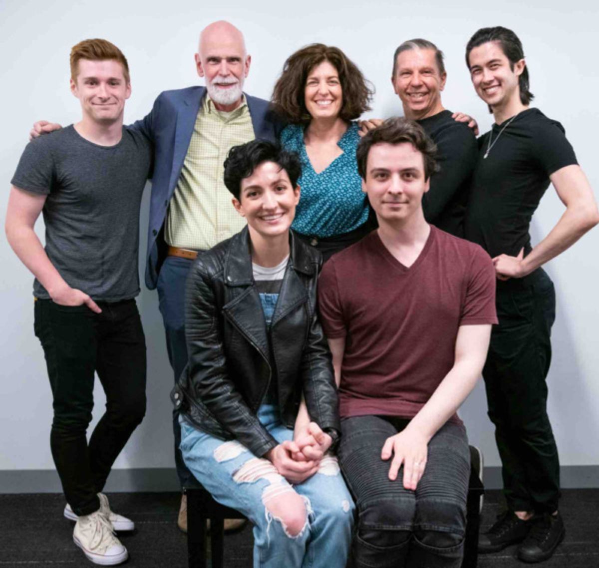 Back row from L to R: Jack Bowman, Andrew Dawson, Shauna Bloom, Charles Baran, and Matthew Menendez    Front row: Morgan Sullivan and S.P. Monahan at 