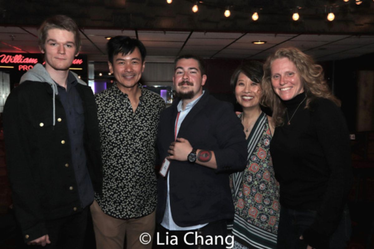 Joel de la Fuente, Joey Rainone IV, Playwright Jeanne Sakata and Production Stage Manager Mary K. Botosan at 