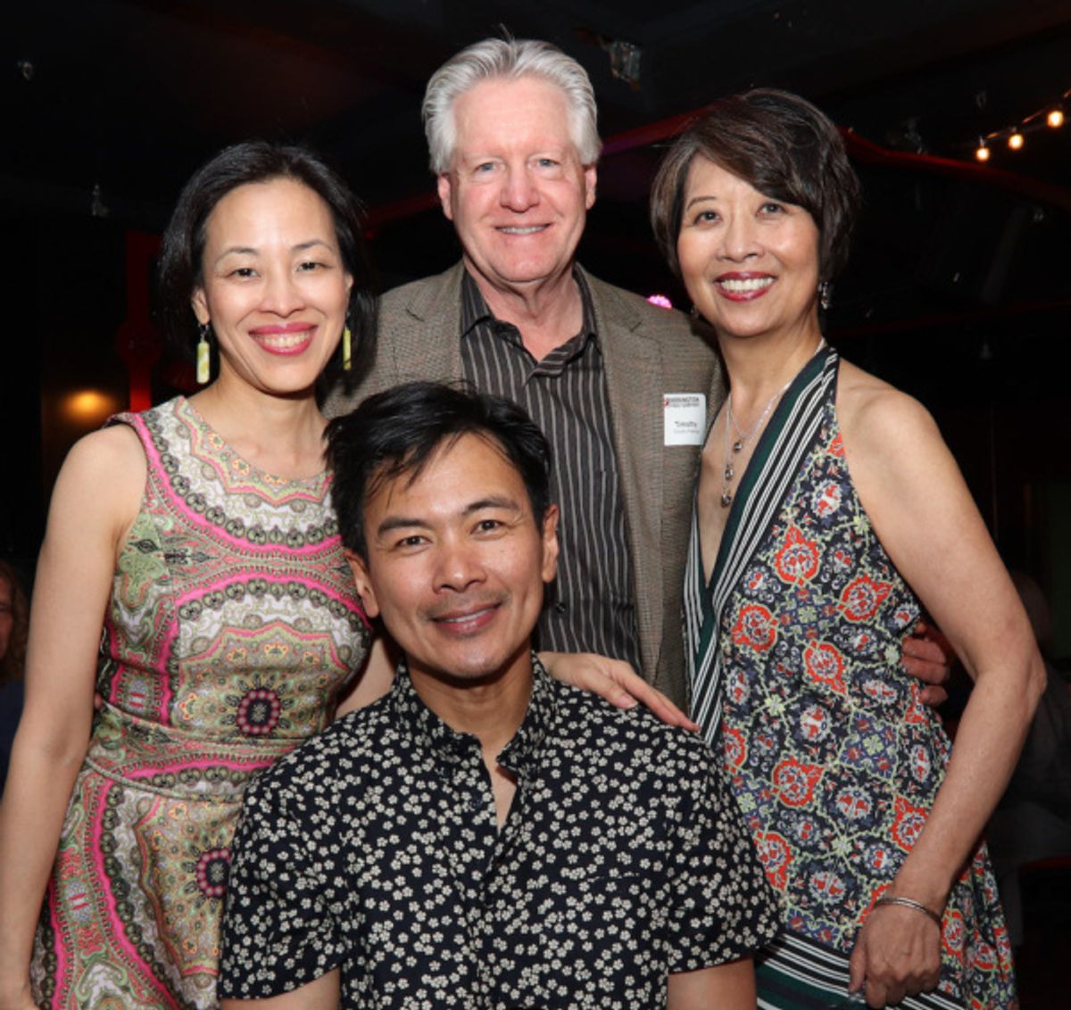 Lia Chang, Joel de la Fuente, Tim Patterson and his wife, playwright Jeanne Sakata. Photo by Garth Kravits at 