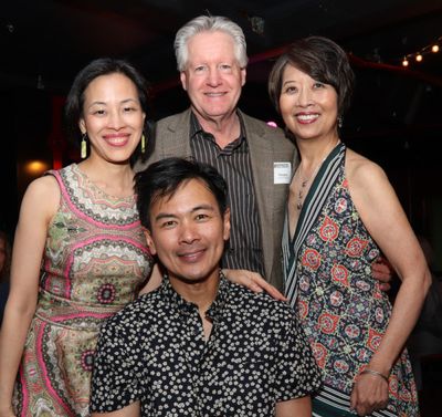 Lia Chang, Joel de la Fuente, Tim Patterson and his wife, playwright Jeanne Sakata. P Photo