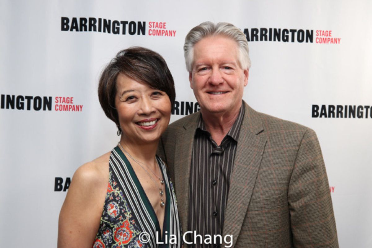 Playwright Jeanne Sakata with her husband, Tim Patterson at 