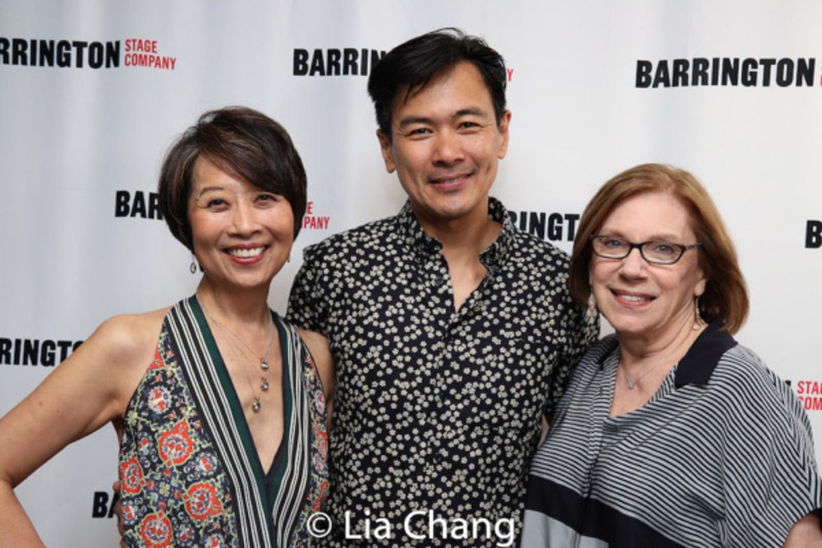 Playwright Jeanne Sakata, Joel de la Fuente, Barrington Stage Company?s Artistic Director Julianne Boyd at 