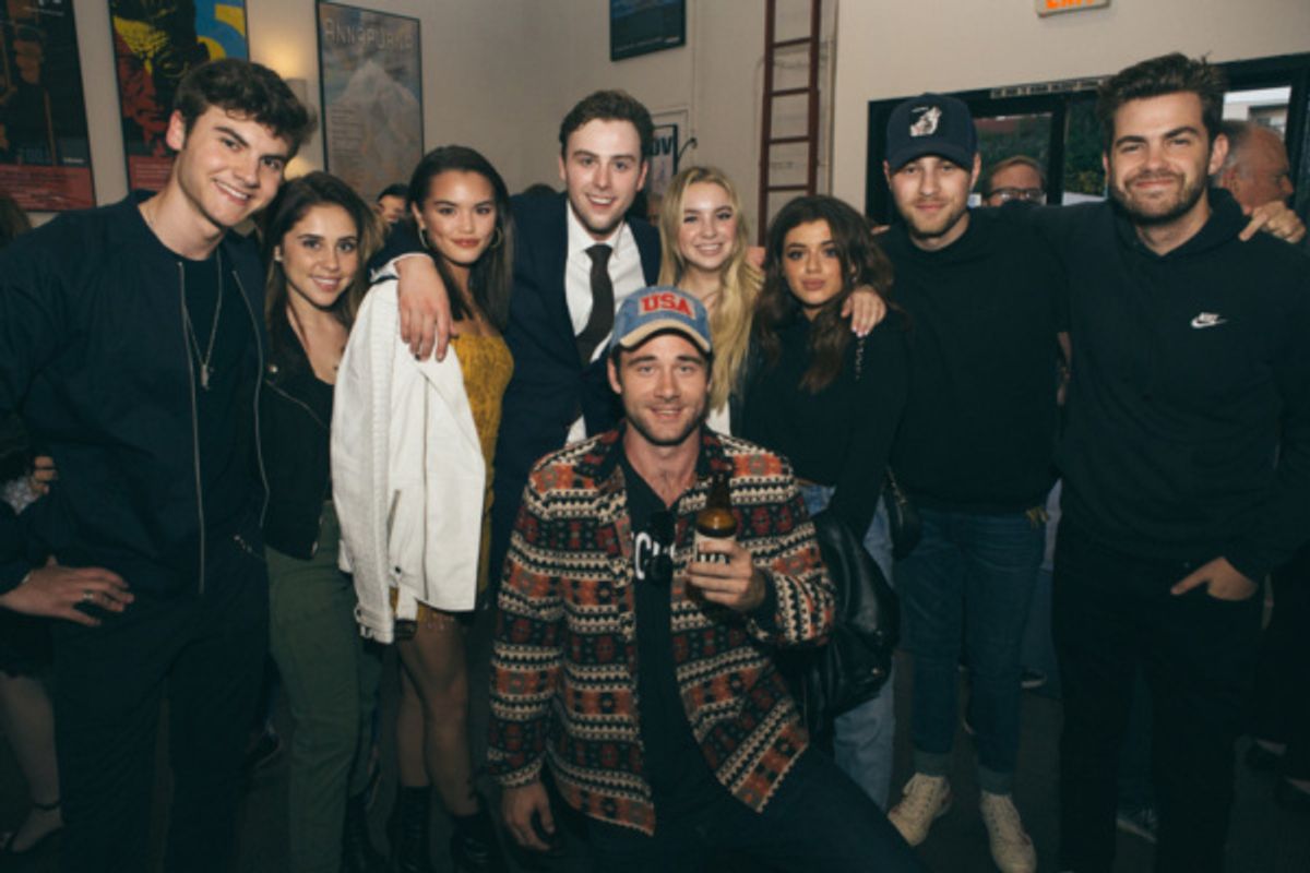 Christian Weissmann, Brenna Damico, Paris Berelc, Sterling Beaumon, Alexa Losey, Brielle Barbusca, Cameron Fuller, Cameron Palatas, Luke Benward (front) at 