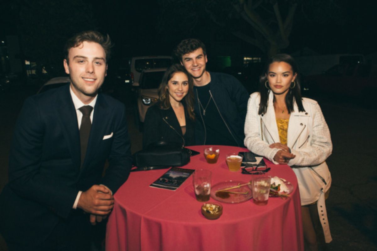 Co-producer Sterling Beaumon with Brenna Damico, Christian Weissmann, Paris Berelc at 