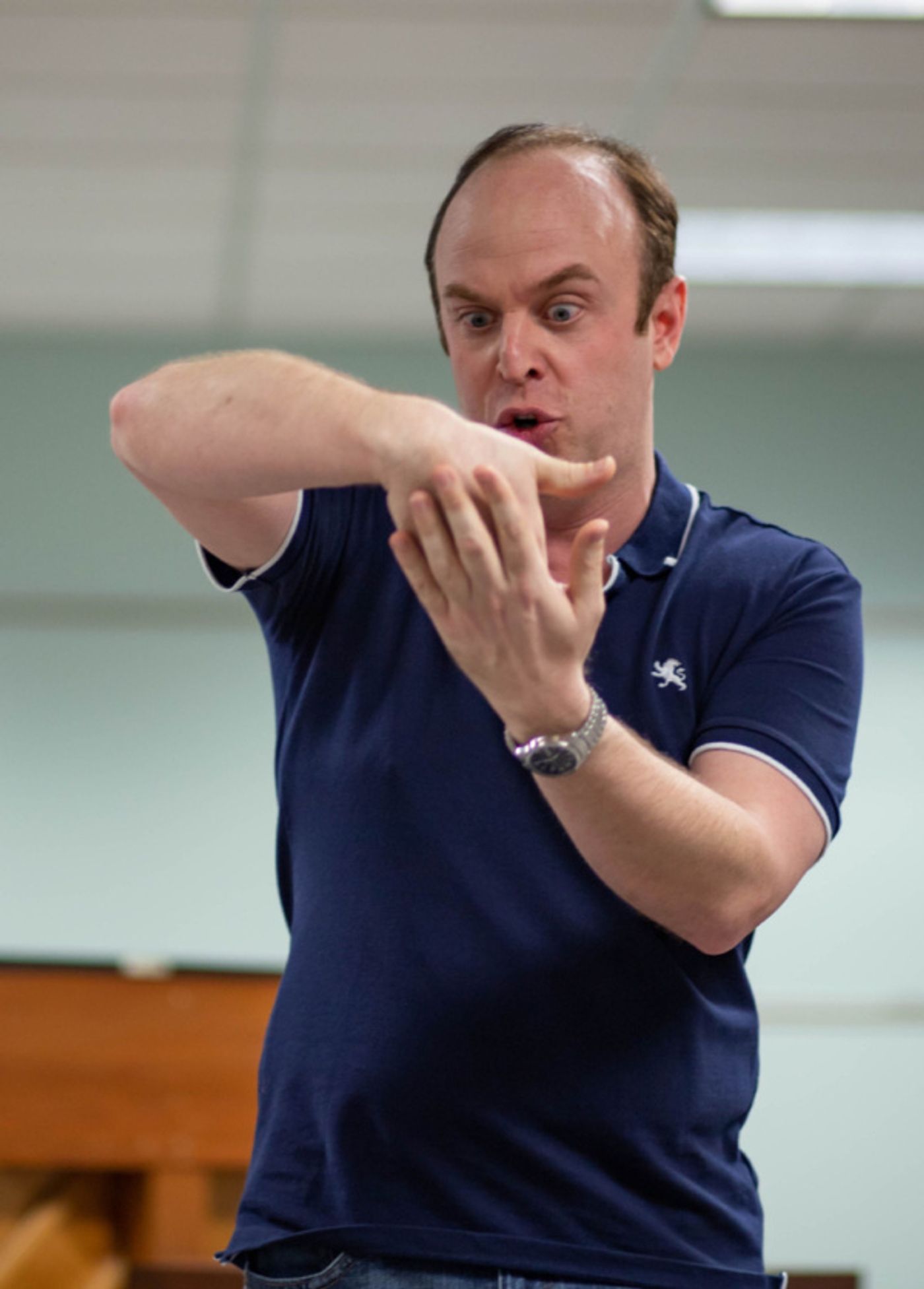 Photo Flash: In Rehearsal With Hope Summer Rep's MURDER FOR TWO  Image