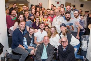 Patti LuPone, Marc Shaiman, Scott Wittman, Joel Grey, and the company of Fiddler on t Photo