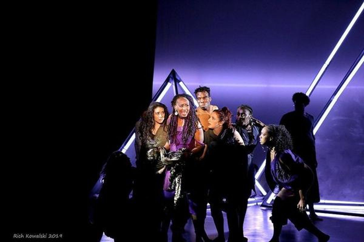 Anita Welch and the cast of AIDA at 