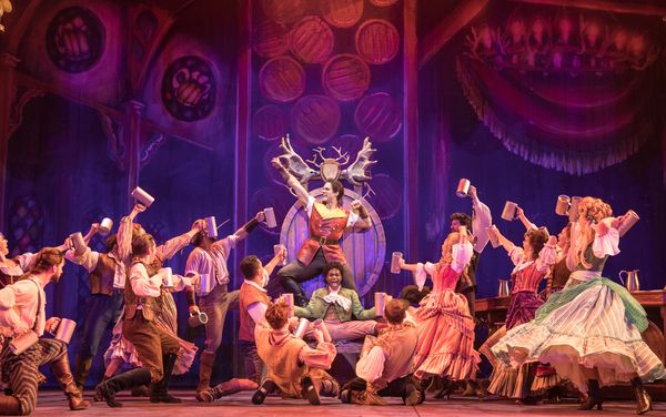 Stephen Mark Lukas and the cast of Paper Mill Playhouseâ€™s Disney Beauty and th Photo
