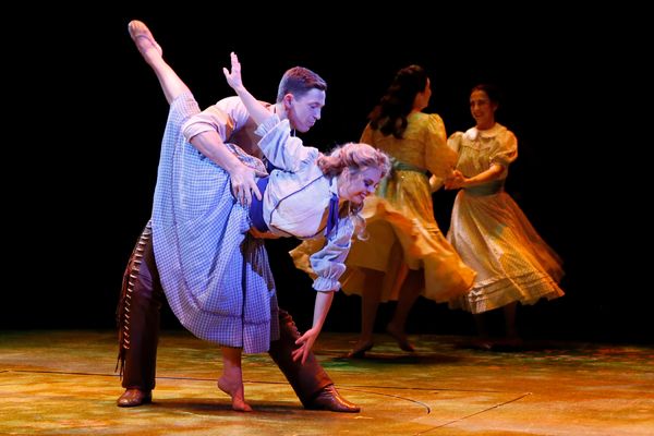 Cameron Turner Dream Curly) and Bella Calafiura (Dream Laurey) Photo