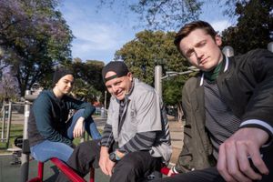 Socks Whitmore (Charley), Josh Hillinger (Gordo), and Frankie Zablika (Butch) @ BroadwayWorld Socks Whitmore (Charley), Josh Hillinger (Gordo), and Frankie Zablika (Butch) Photo