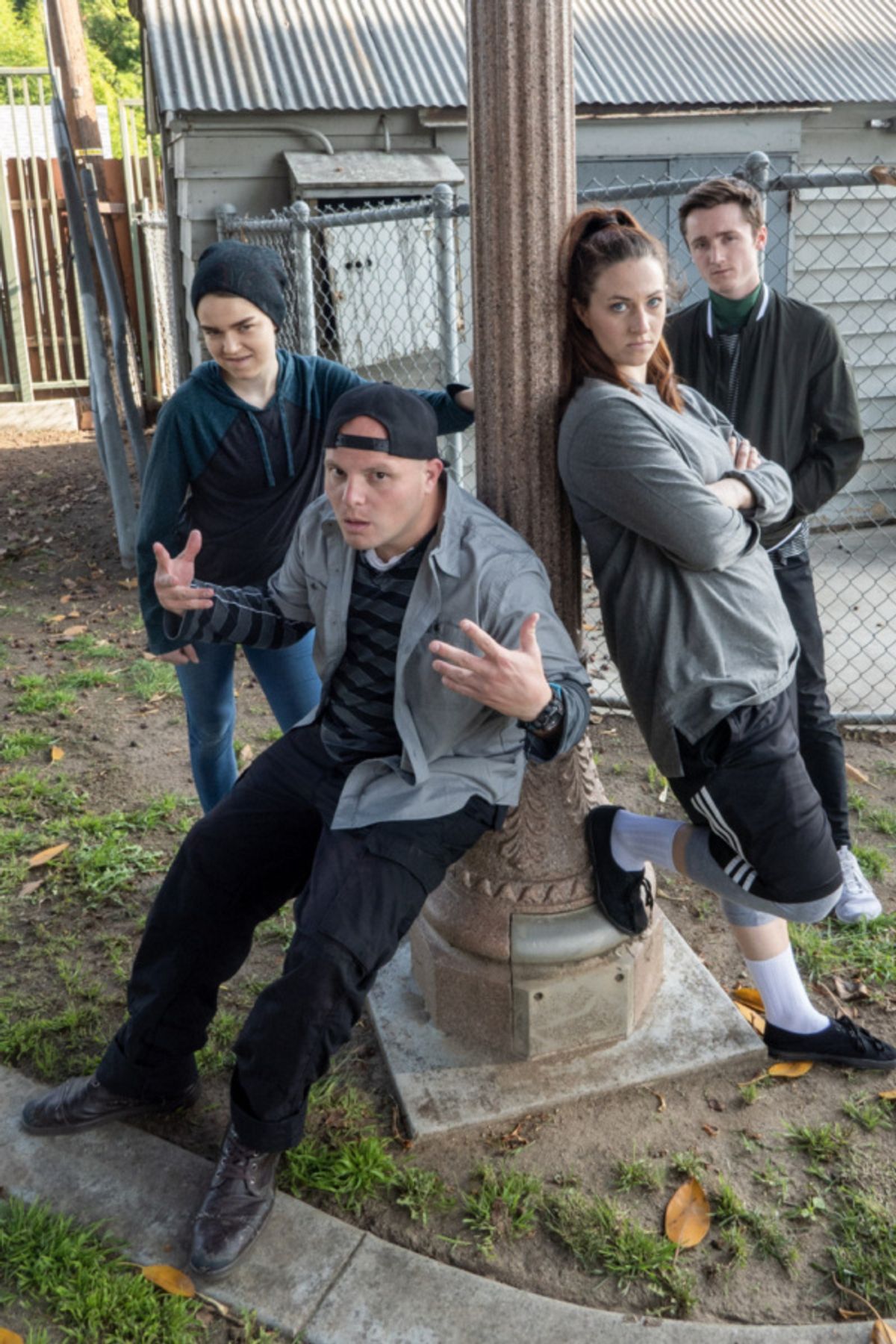 Socks Whitmore (Charley), Josh Hillinger (Gordo), Malissa Marlow (Fetterman) and Frankie Zablika (Butch) at 