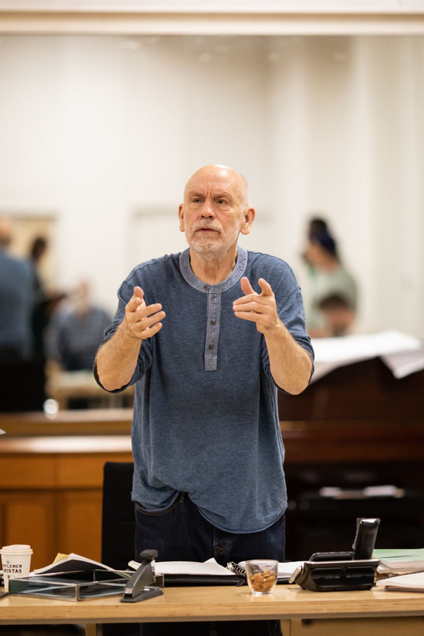 Photo Flash: In Rehearsal With John Malkovich and the Cast of BITTER WHEAT  Image