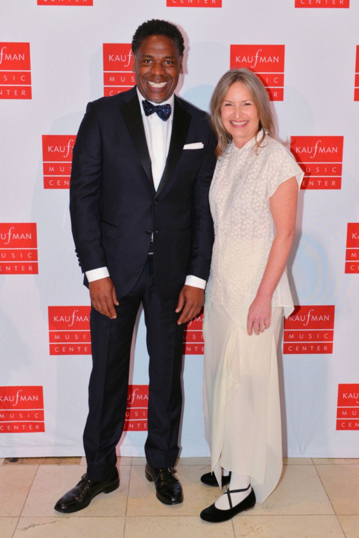 Terrance McKnight, WQXR Radio personality  Bethany Millard, Vice President, Kaufman Music Center Board of Trustees   at 