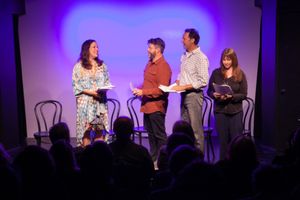 The Pack at Gary Austin Stage at The Groundlings Theatre in Hollywood. Depicted: Jennifer Tilly (l.), Dan O''Connor, Brian Palermo, Laraine Newman. Photo by Justin Wagner. 6/2/19 @ BroadwayWorld The Pack at Gary Austin Stage at The Groundlings Theatre in Hollywood. Depicted: Jenn Photo