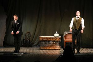Stuart Fox (Arthur Kipps)
Matthew Spencer (The Actor)
during the curtain call Photo