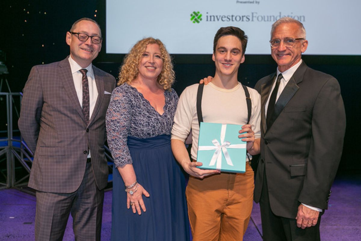  Mike Stotts (Paper Mill Playhouse Managing Director), Lisa Cooney (Paper Mill Playhouse Director of Education), Jaron Cole (Winner of Outstanding Performance by an Actor in a Leading Role), and Mark Hoebee (Paper Mill Playhouse Producing Artistic Directo at 