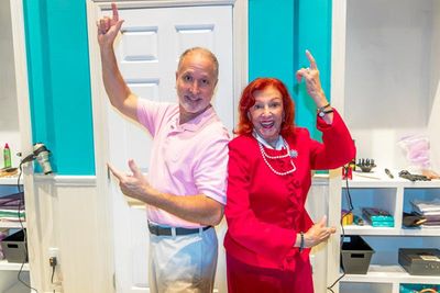 Glenn Boyer as Tony and Janet Shea as Mrs. Shubert
 Photo