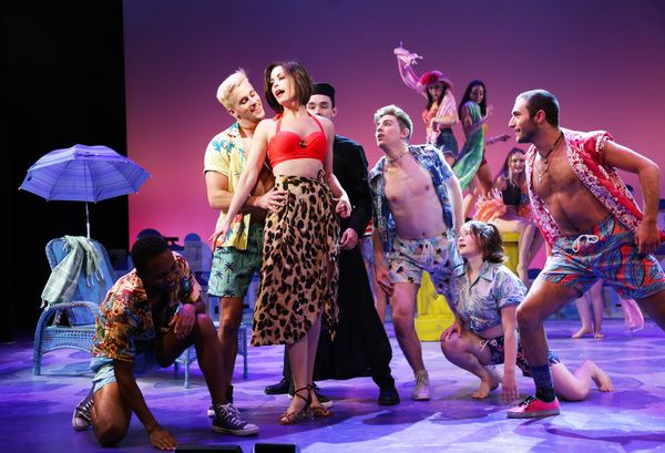 Lauren Blackman and the ensemble of MAMMA MIA! Photo