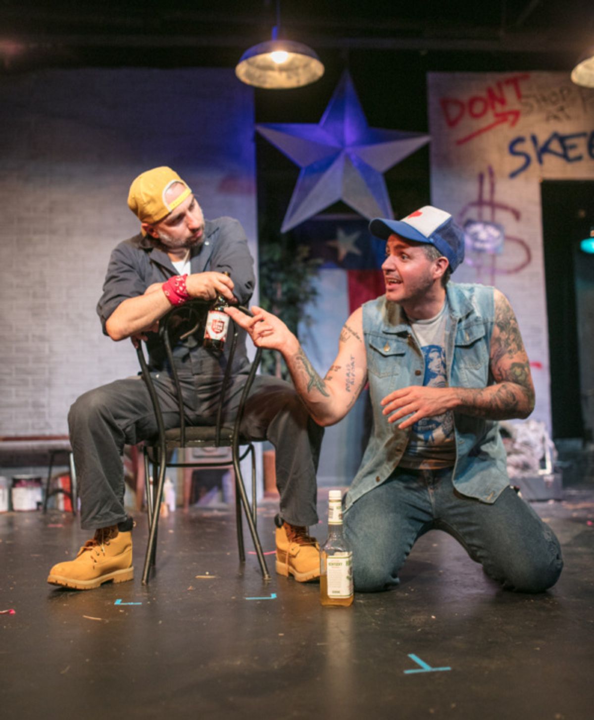 Photo by Joe Battista  Chris Loupos(left) and Matt de Rogatis (right)  in a scene from Lone Star at the 13th Street Repertory Theatre. at 