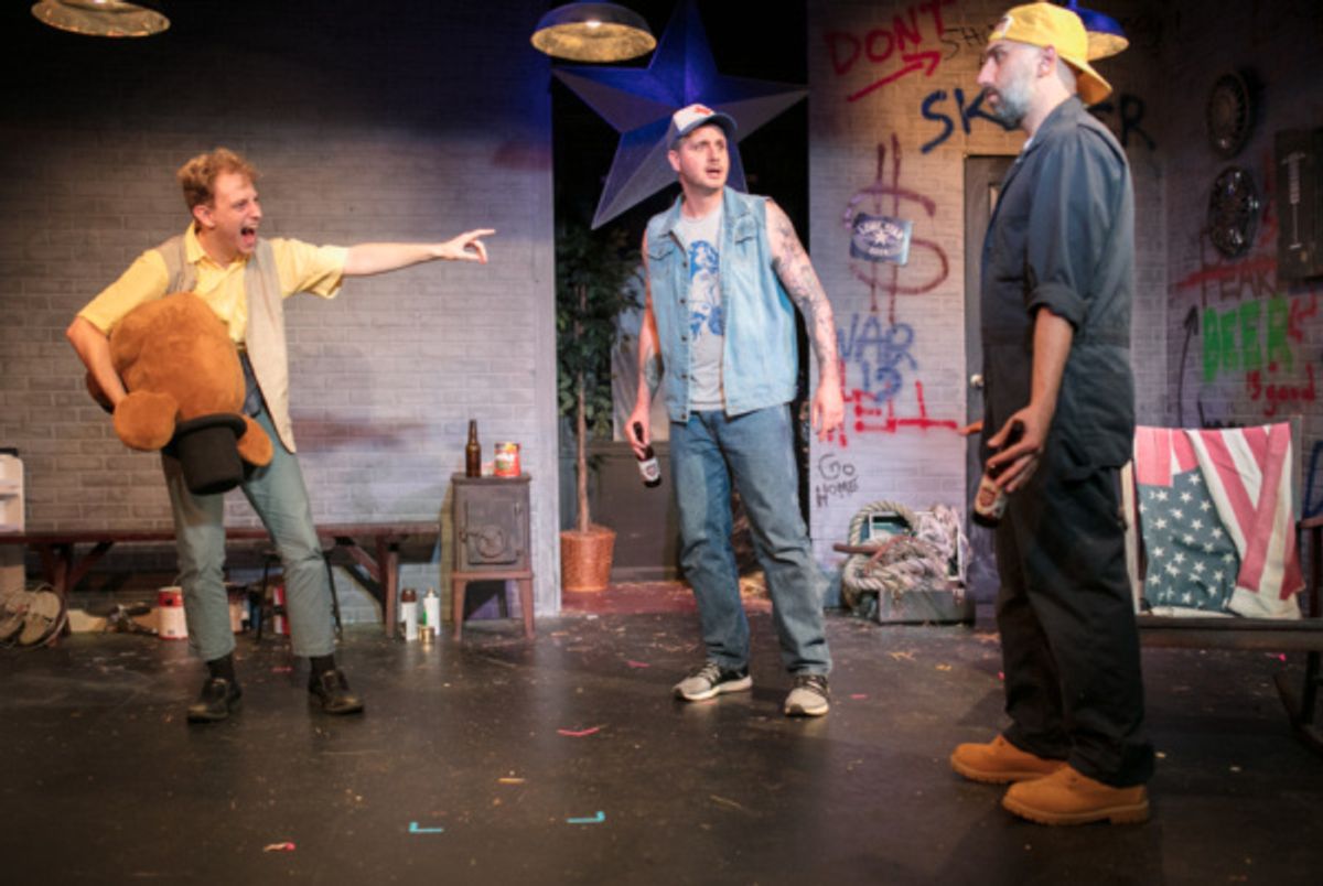 Photo by Joe Battista    (From left to right) Michael Villastrigo, Matt de Rogatis, and Chris Loupos in a scene from Lone Star at the 13th Street Repertory Theatre. at 