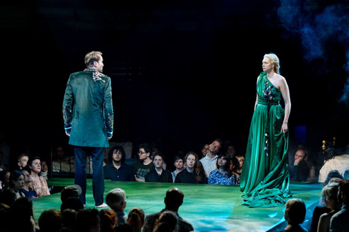 Oliver Chris and Gwendoline Christie at 