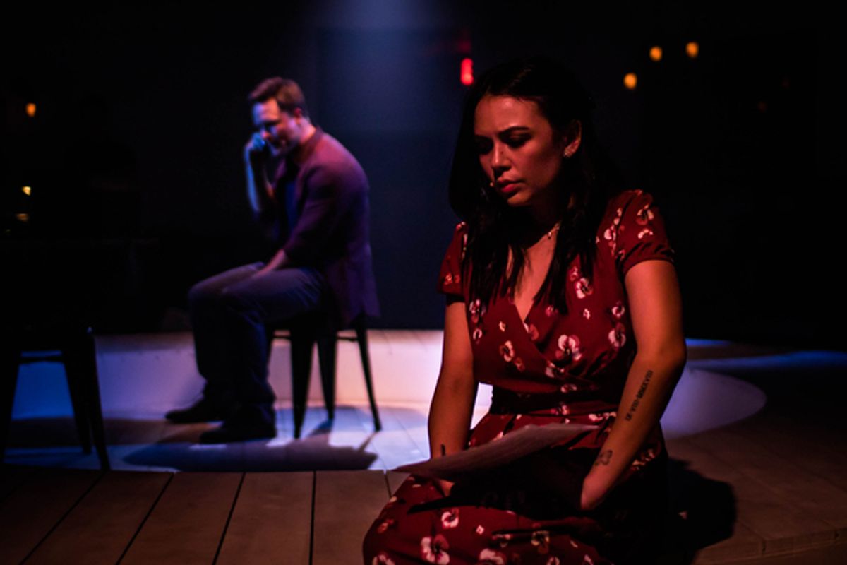 Janel Parrish and Scott Porter at 