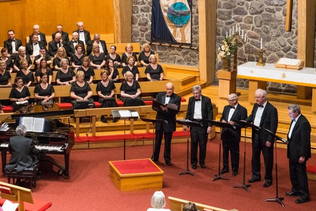 Morris Choral Society and MCS member Donna Anderle, soprano and Wendy Schramm, mezzo soprano singing the Jacques Offenbachâ€™s Bacarolle from Les Conte Dâ€™Hoffman at 