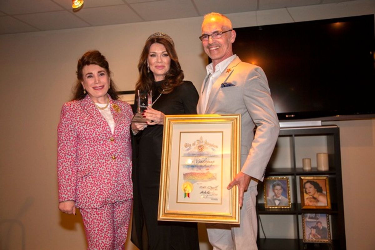 Donelle Dadigan, Lisa Vanderpump and Mitch O'Farrell during presentation at 